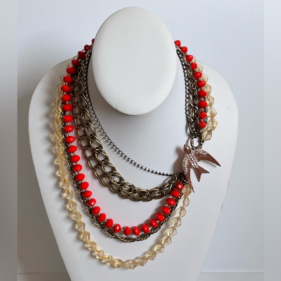 FOSSIL | Antique Style NECKLACE with BIRD! - Picture 7 of 14